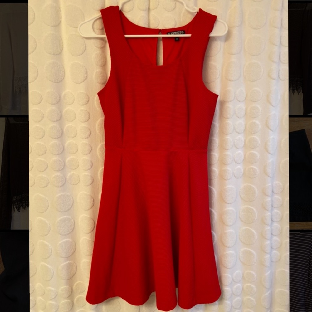 Fit and flare red Express dress